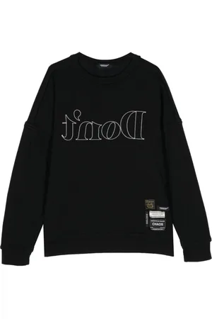 UNDERCOVER Slogan-embroidered drop-shoulder sweatshirt