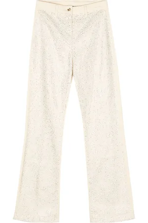 Patrizia Pepe Rhinestone-embellished flared jeans