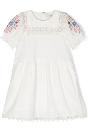 SEA Beena floral-embroidered dress