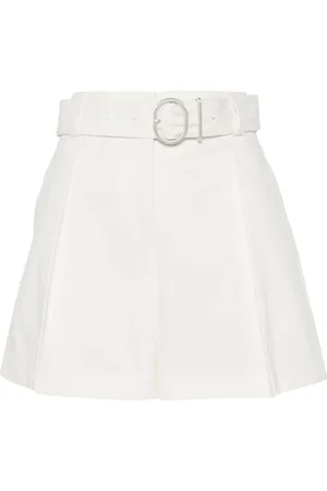 Jil Sander Pleat-detail belted cotton shorts