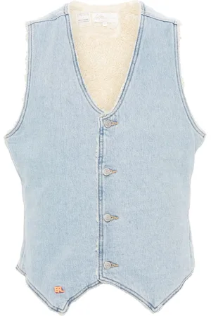 ERL Logo-embroidered denim gilet