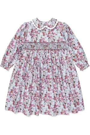 Sarah Louise Floral-print smocked dress