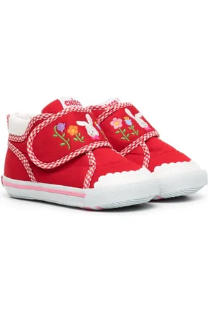 Miki House Rabbit embroidery sneakers