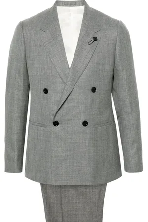 LARDINI Double-breasted wool-blend suit