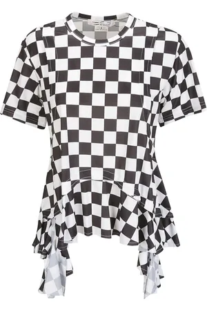Comme des Garçons Checked handkerchief-hem T-shirt