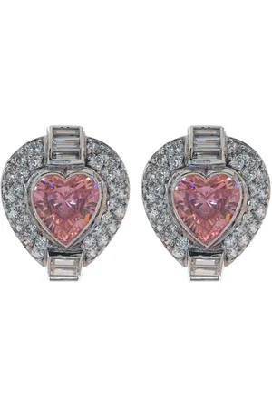 FANTASIA BY DESERIO 14kt gold heart stud earrings