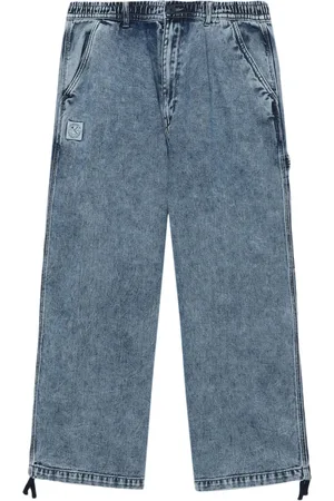 Izzue Logo-appliqué loose-fit jeans