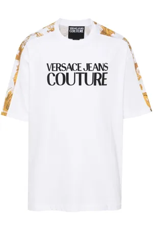 VERSACE Logo-print cotton T-shirt