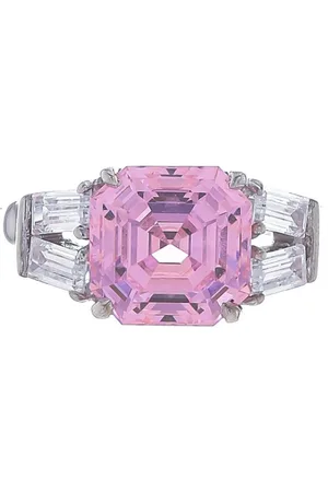 FANTASIA BY DESERIO 14kt white gold simulated-diamond ring