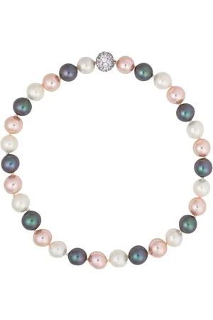 FANTASIA BY DESERIO Faux-pearl sterling silver necklace