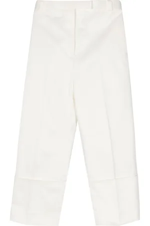 Thom Browne Pressed-crease tapered trousers