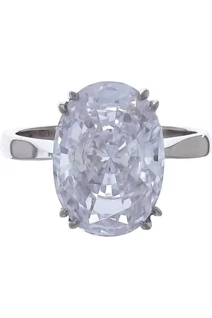 FANTASIA BY DESERIO 14kt gold vermeil oval solitaire ring