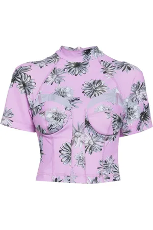 Natasha Zinko Floral-print cut-out top