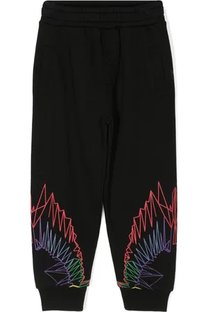 MARCELO BURLON Wings-print elasticated-waist track pants