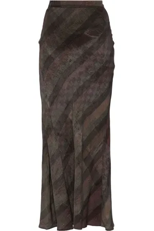 ZIGGY CHEN Long silk blend skirt