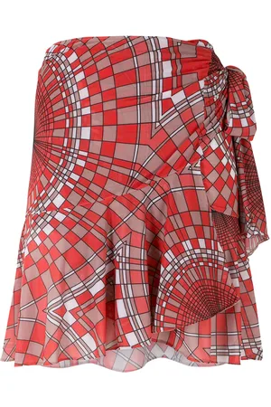 AMIR SLAMA Printed wrap skirt with panels