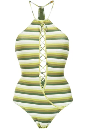 AMIR SLAMA Striped swimsuit