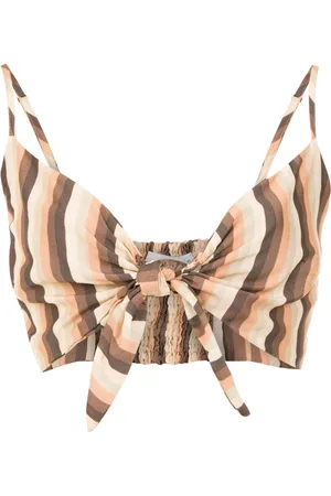 AMIR SLAMA Striped cropped top