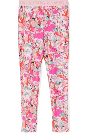 Iceberg Paint tube-print logo-waistband leggings