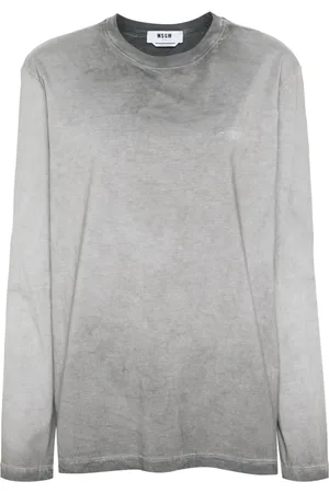Msgm Logo-embroidered cotton T-shirt