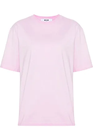 Msgm Logo-embroidered cotton T-shirt