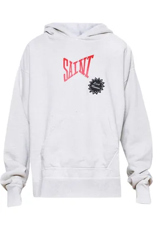 SAINT MXXXXXX Logo-print cotton hoodie