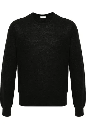 Saint Laurent Mélange-effect knitted jumper