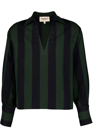 Marrakshi Life V-neck striped blouse