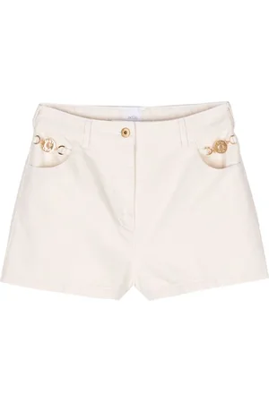 Patou Logo-engraved medallion cotton shorts