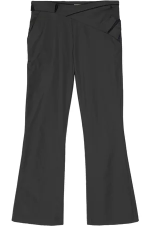 Hyein Seo Belted cropped taffeta trousers