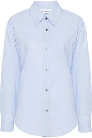 OUR LEGACY Contrast striped cotton shirt