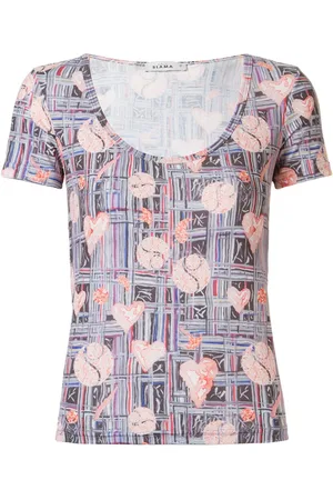 AMIR SLAMA Abstract-print t-shirt