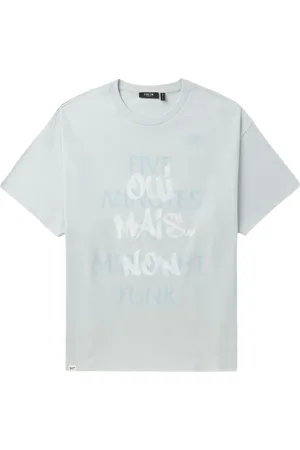 FIVE CM Slogan-print cotton T-shirt