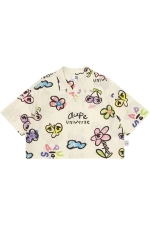 A Bathing Ape Logo-print button-up shirt
