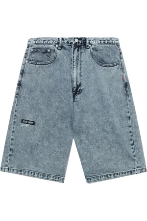 Izzue Logo-patch denim shorts