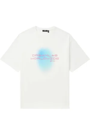 FIVE CM Slogan-embroidered cotton T-shirt