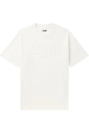 Izzue Debossed-slogan cotton T-shirt