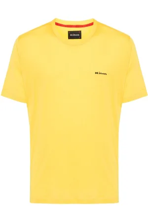Kiton Embroidered-logo cotton T-shirt