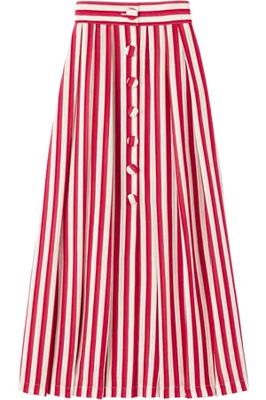 Destree Irving striped high-waisted skirt