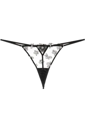 FLEUR DU MAL Petal embroidered V-string