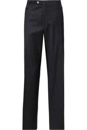 corneliani Patterned-jacquard wool tailored trousers