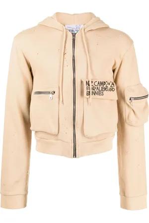 Natasha Zinko Camp-slogan cargo-pocket hoodie