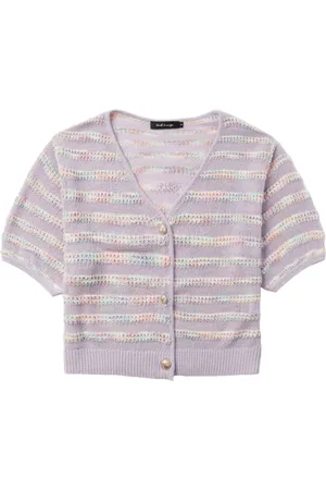 tout a coup Striped cropped cardigan