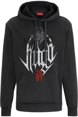 HUGO BOSS Logo-print cotton hoodie