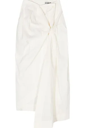 Issey Miyake Twist asymmetric midi skirt