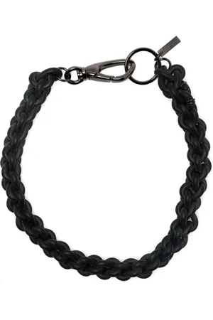 JUNYA WATANABE Braided logo-plaque necklace