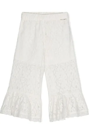 Twin-Set Floral-lace trousers
