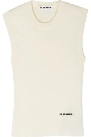 Jil Sander + ribbed crop top