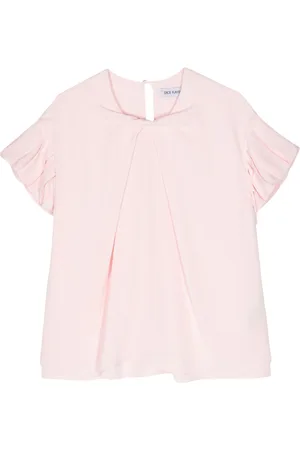 DICE KAYEK Ruffle-sleeve silk blouse