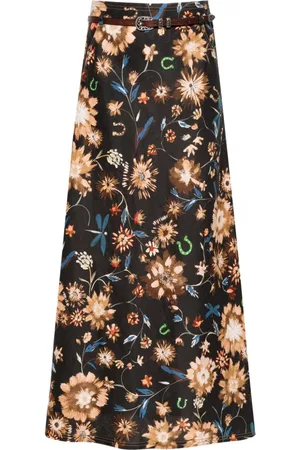 Dorothee Schumacher Floral-print linen midi skirt